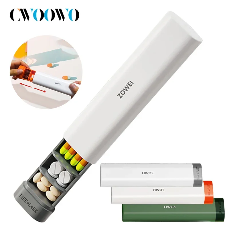 Organizador de comprimidos de viagem semanal, caixa de comprimidos fofa diária de 7 dias, suporte de comprimidos fofo para segurar vitaminas, caixa bonita perfeita como presente, 1 peça